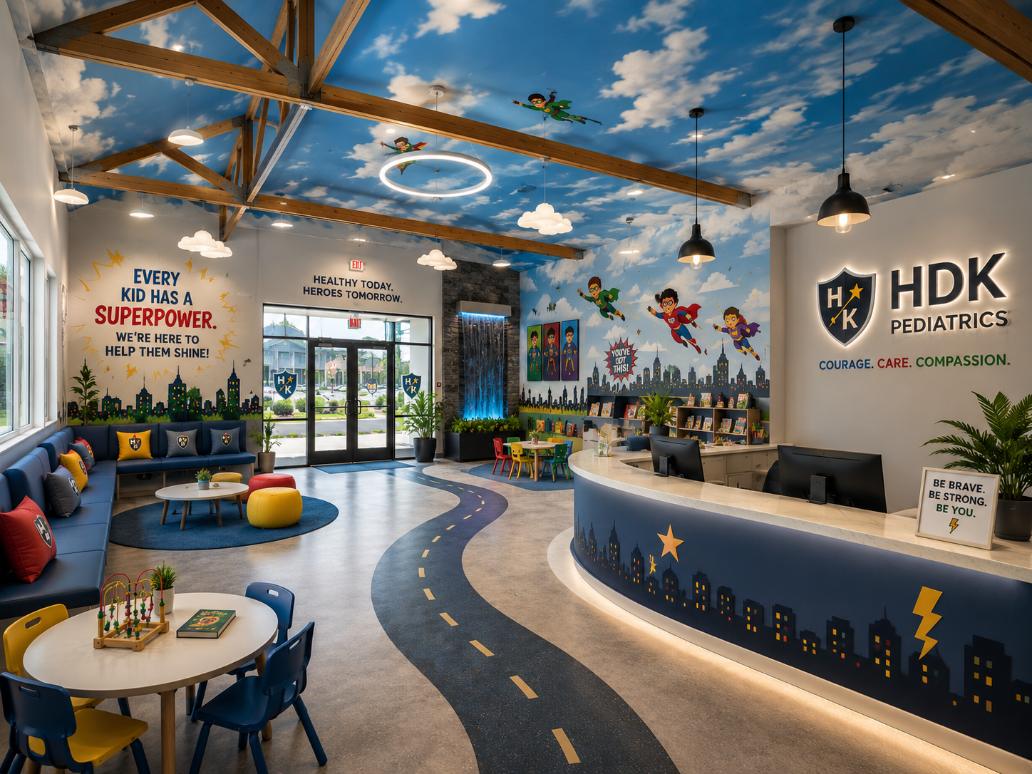 Conceptual pediatric medical office interior