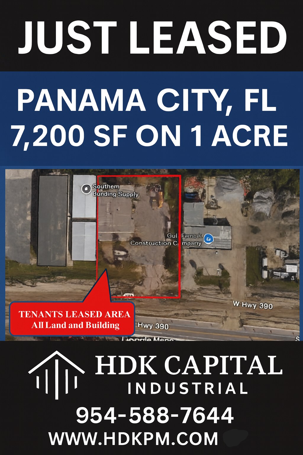HDK Capital leased announcement: 1117 St. Andrews Boulevard
